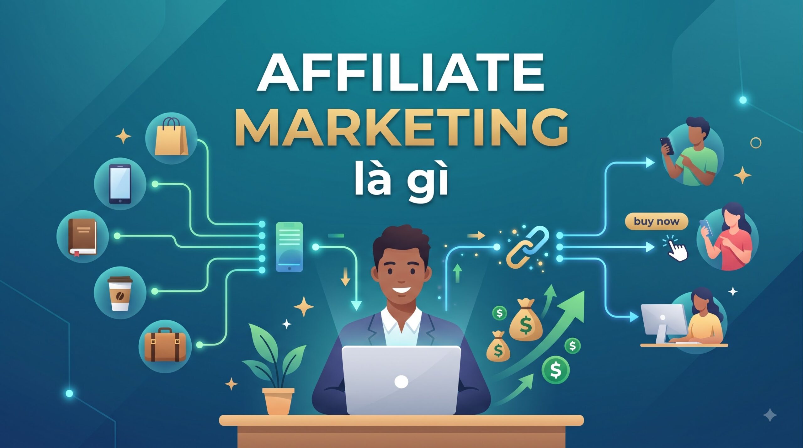Affiliate Marketing chính là mô hình kinh doanh tinh gọn giúp bạn biến tri thức và lượng traffic sẵn có thành nguồn thu nhập thụ động bền vững.
